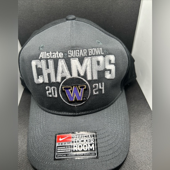 NEW Nike Locker Room Washington AllState Sugar Bowl Champs 2024 Adj Hat - Picture 1 of 5